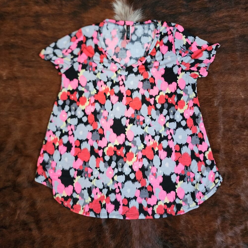 Women's Glitzy Girls Multi Color Blouse NWOT